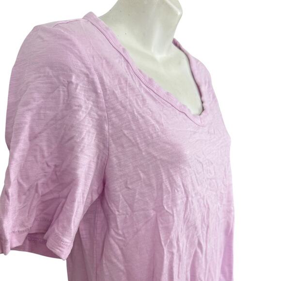 Chicos The Ultimate Tee Womens Lavender V-Neck Modal Cotton T Shirt sz 0 / S - Picture 4 of 16